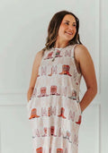 Western Boots sleeveless dress
