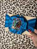 Wild Blue Glitter Headwrap