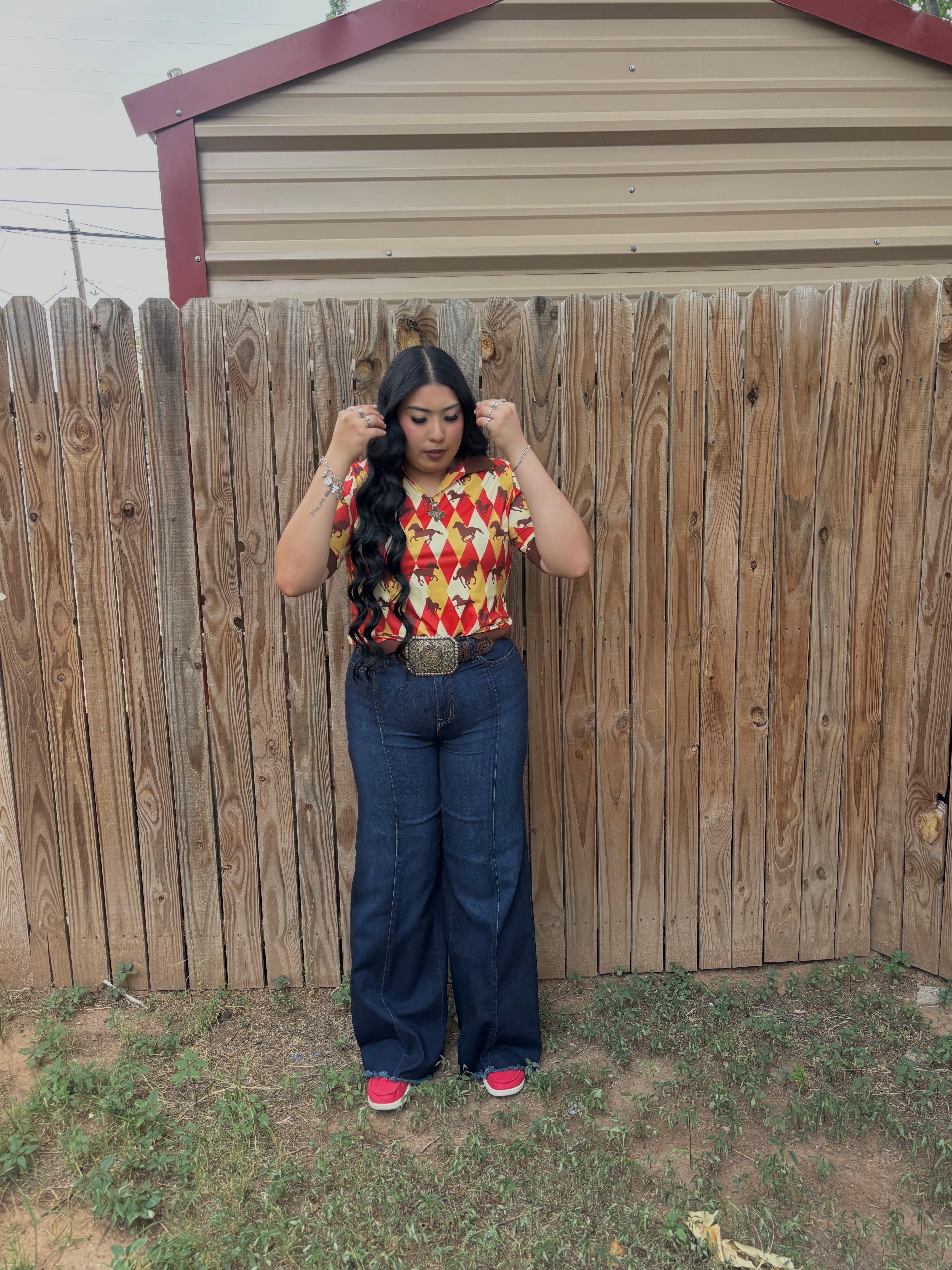 Diamond Checkered Collard shirt