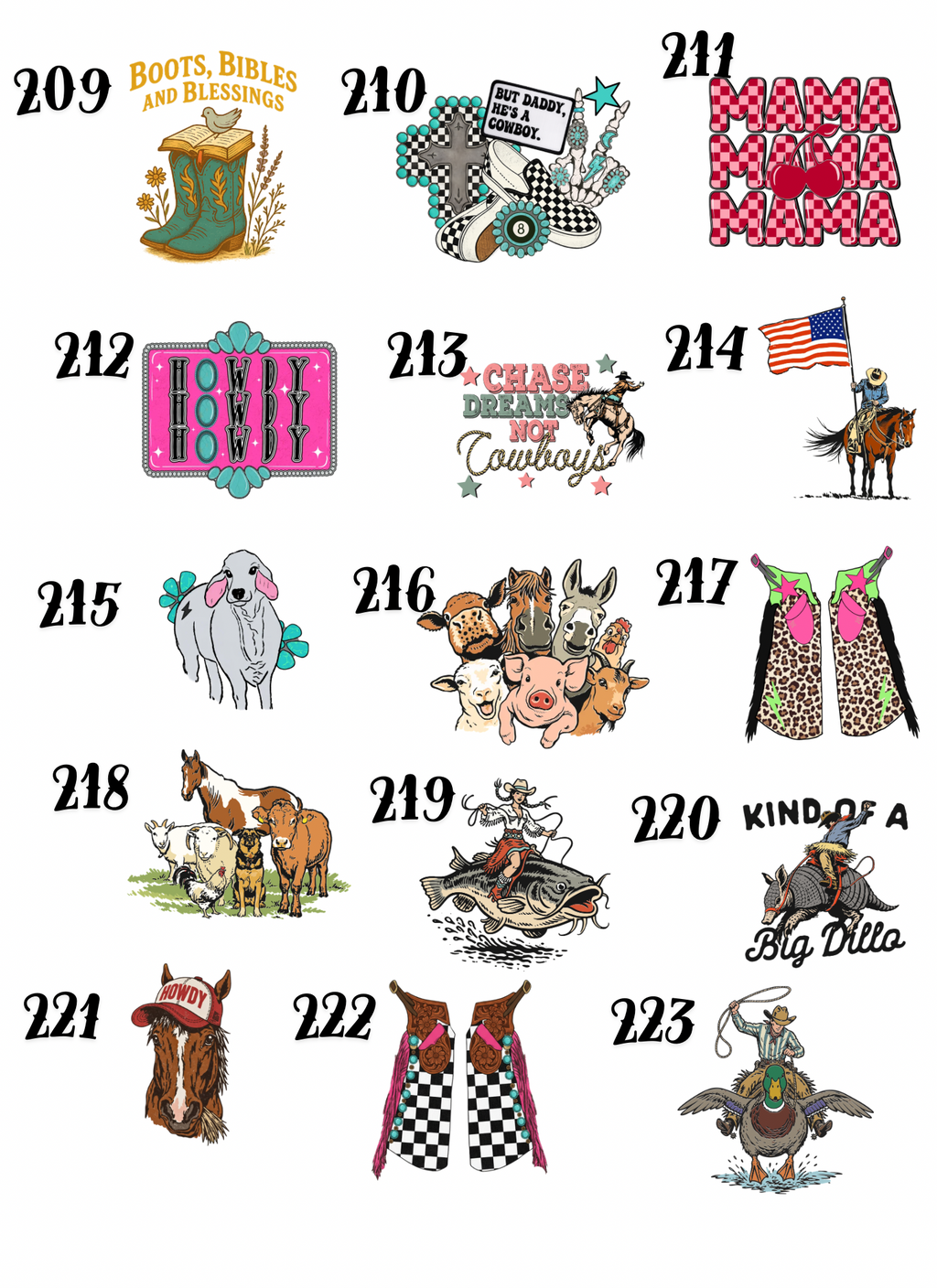 Adult Custom Western Tees
