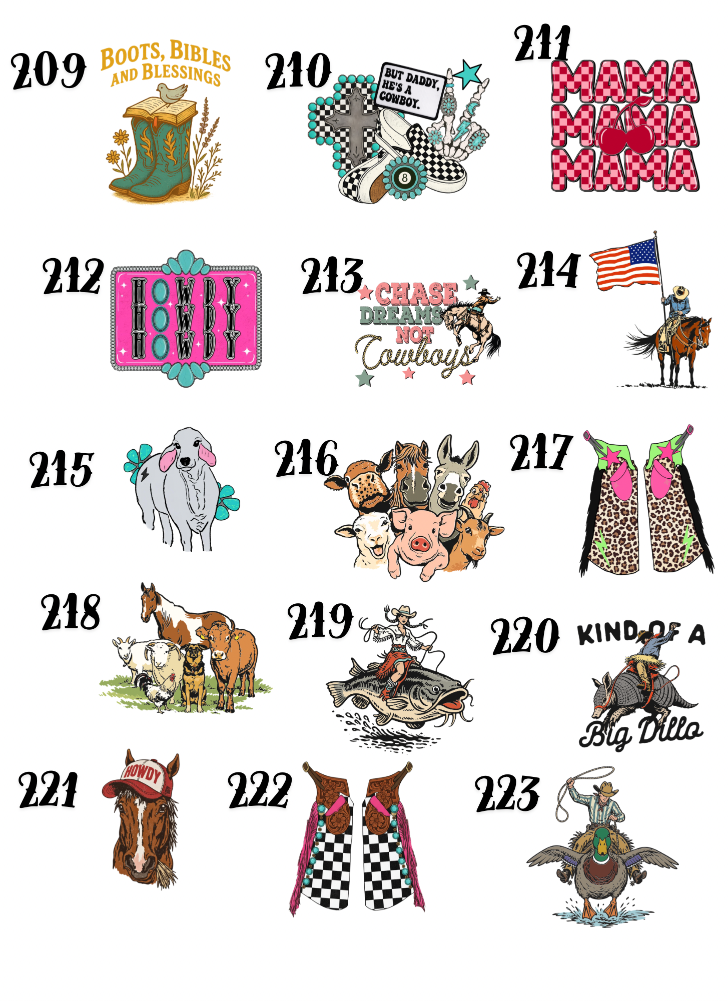 Adult Custom Western Tees