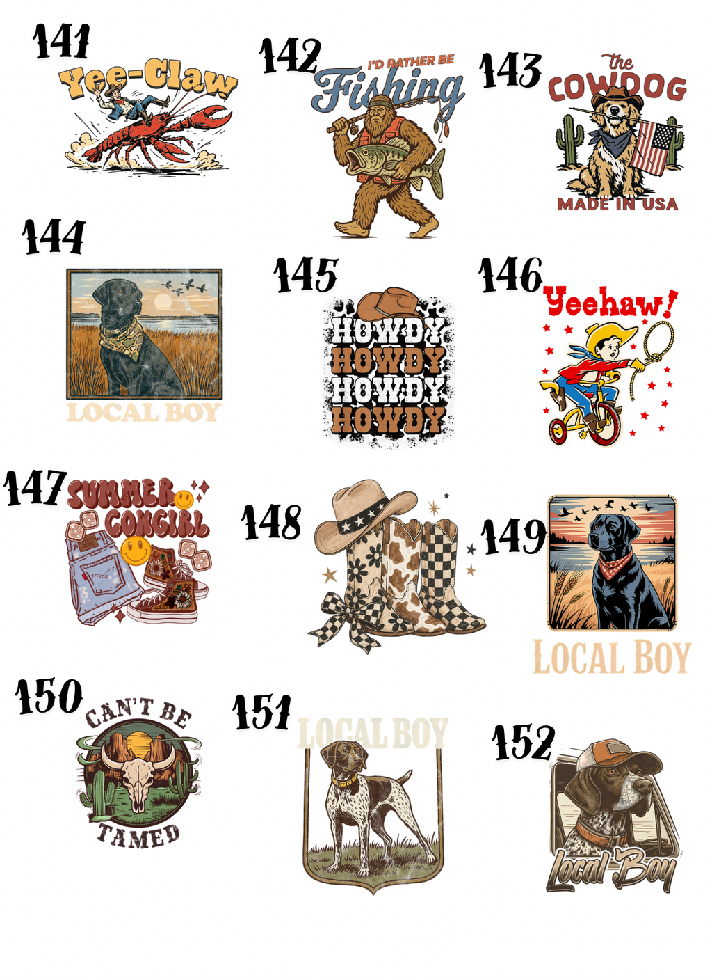 Adult Custom Western Tees