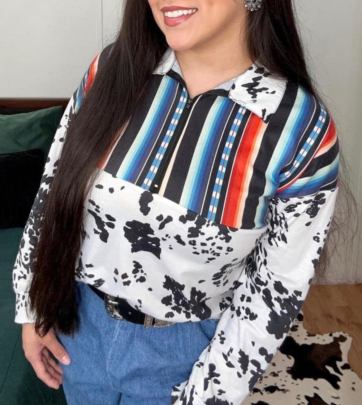 Serape pullover