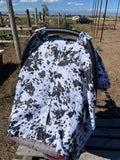 Black Cowprint carseat cover