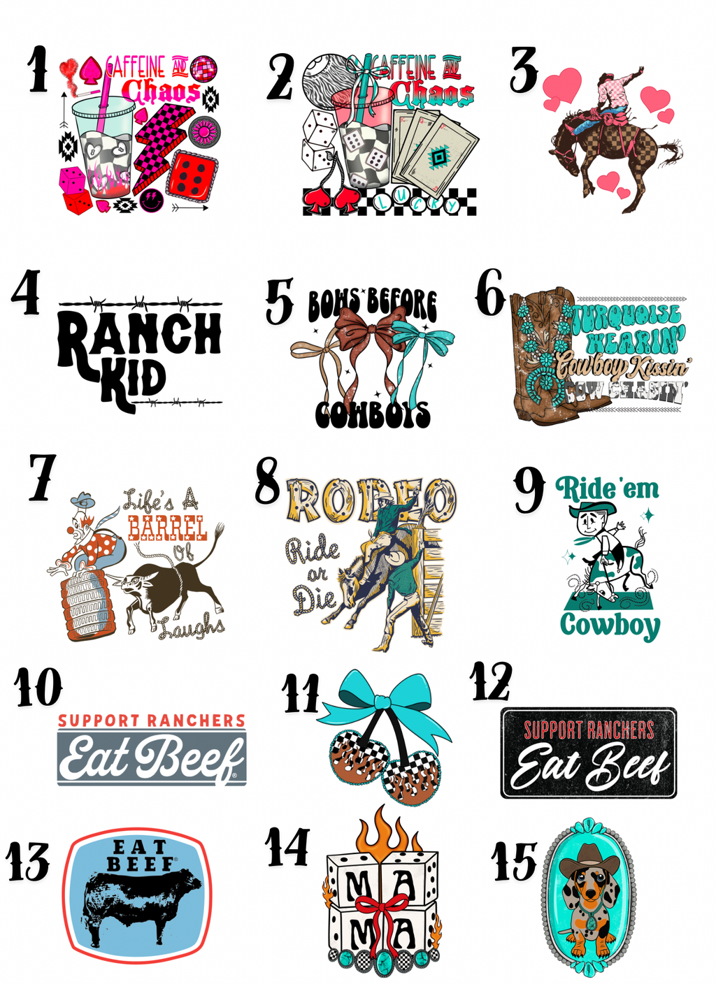 Adult Custom Western Tees