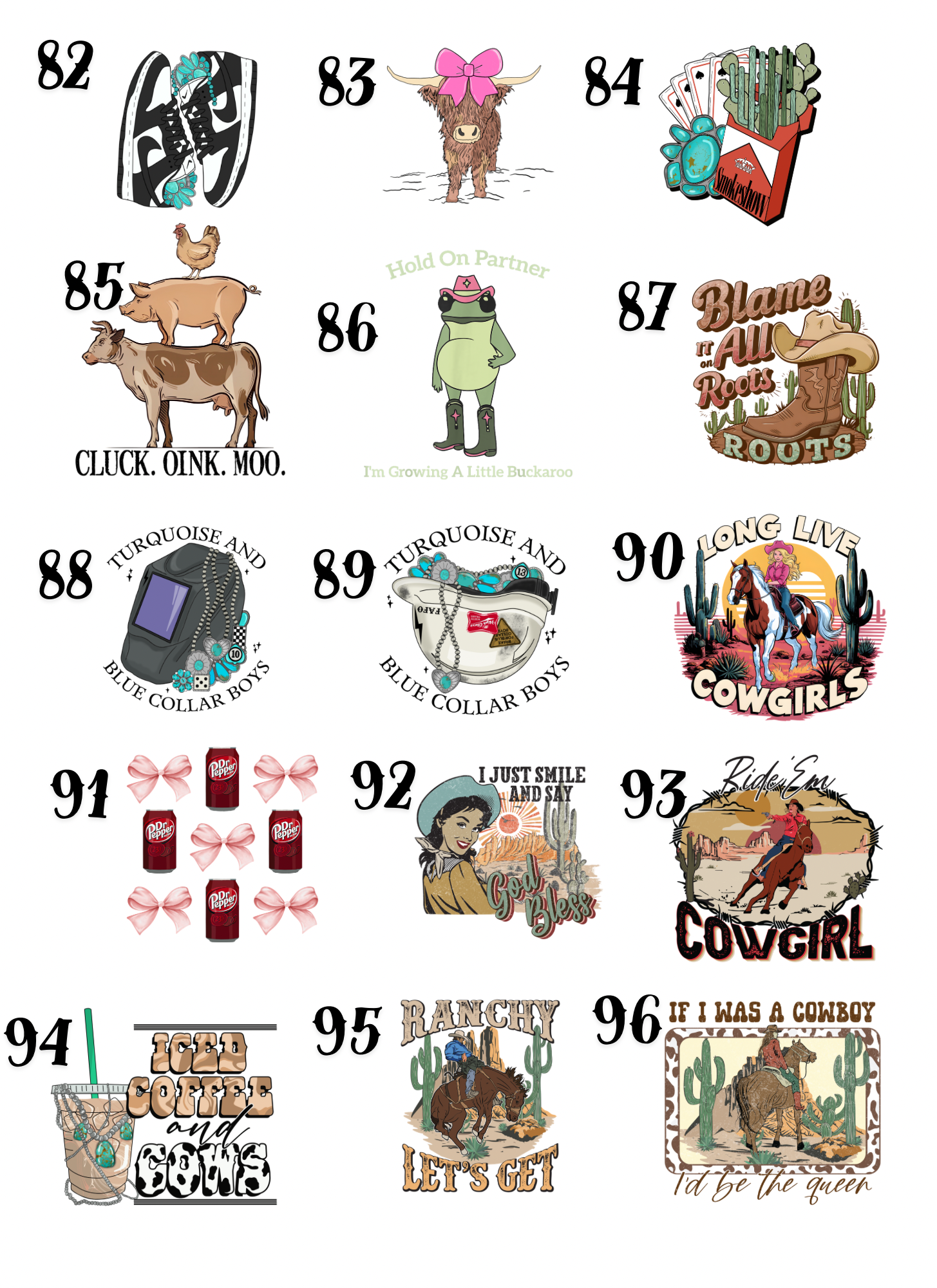 Adult Custom Western Tees