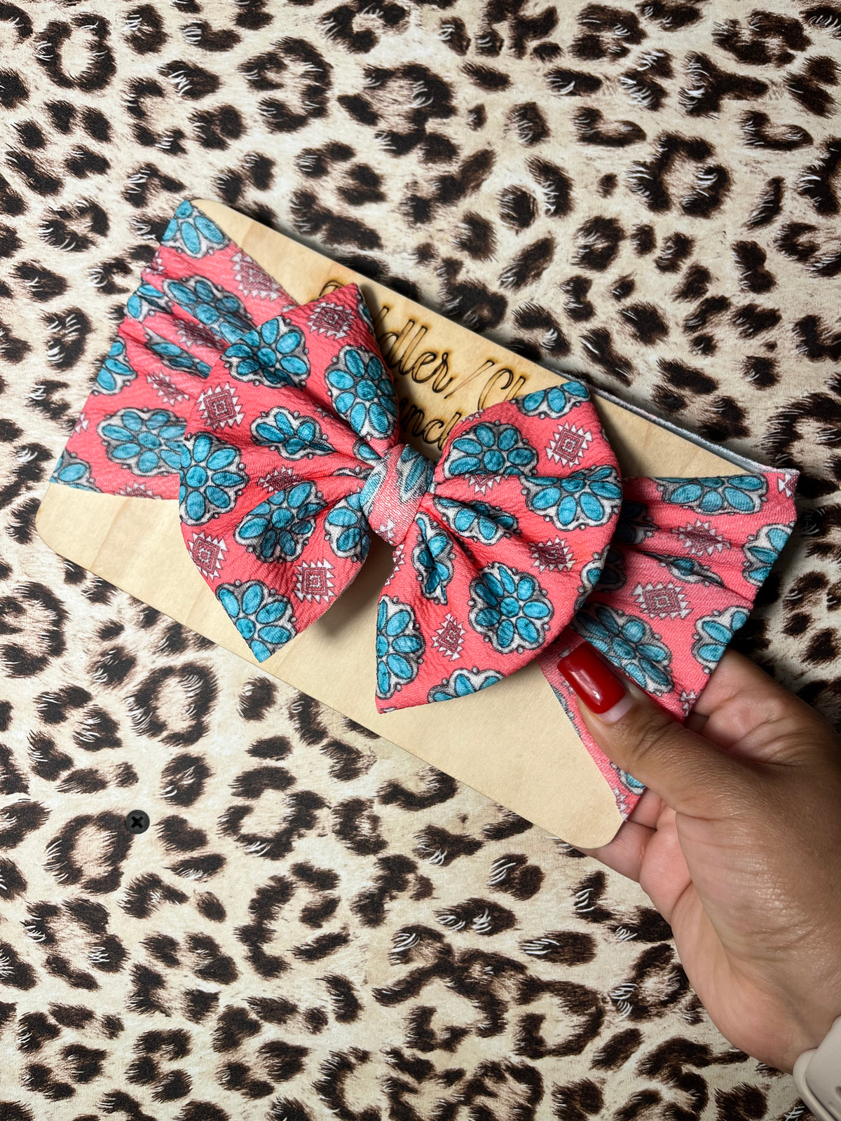 Turquoise Conch pink Headwrap