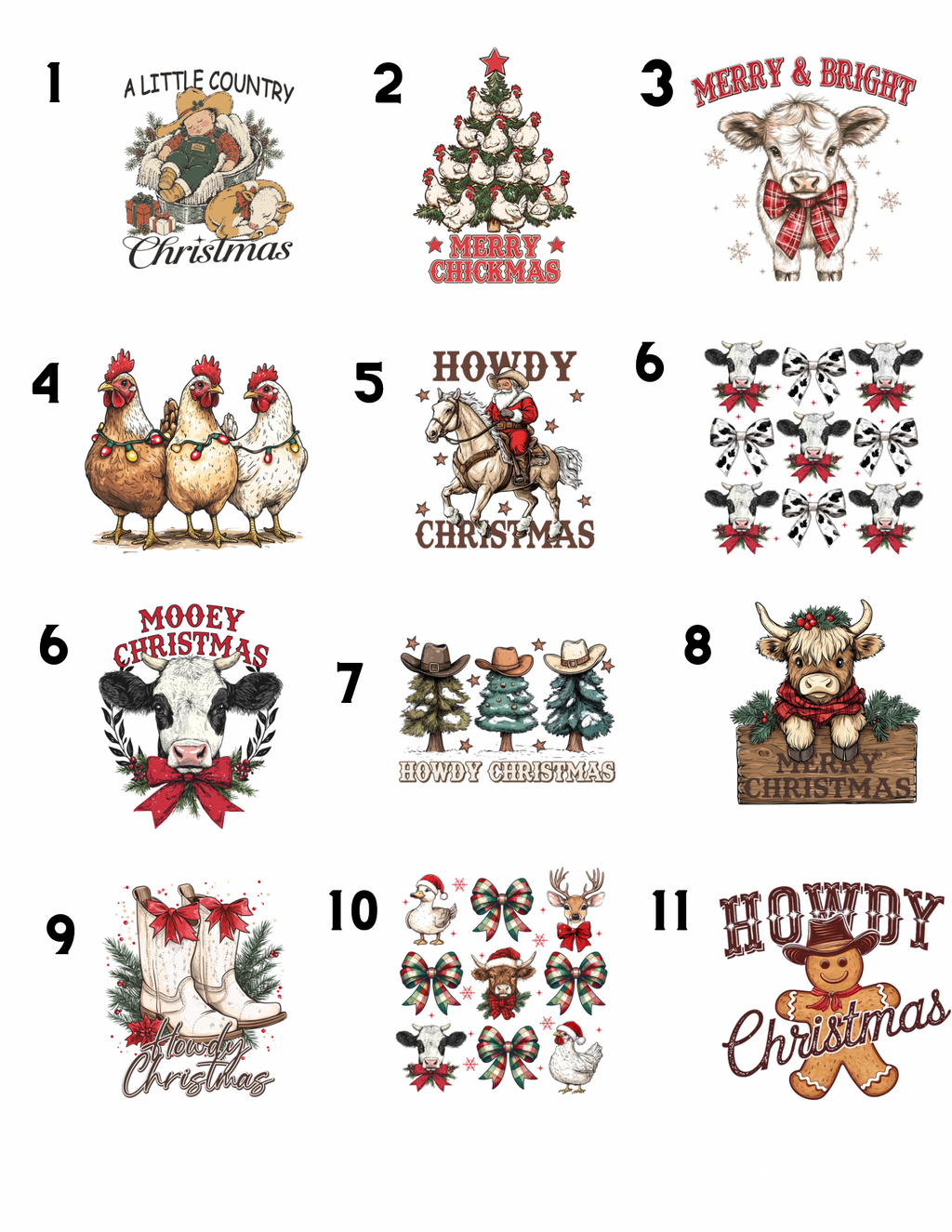 WESTERN CHRISTMAS TODDLER/YOUTH TEES