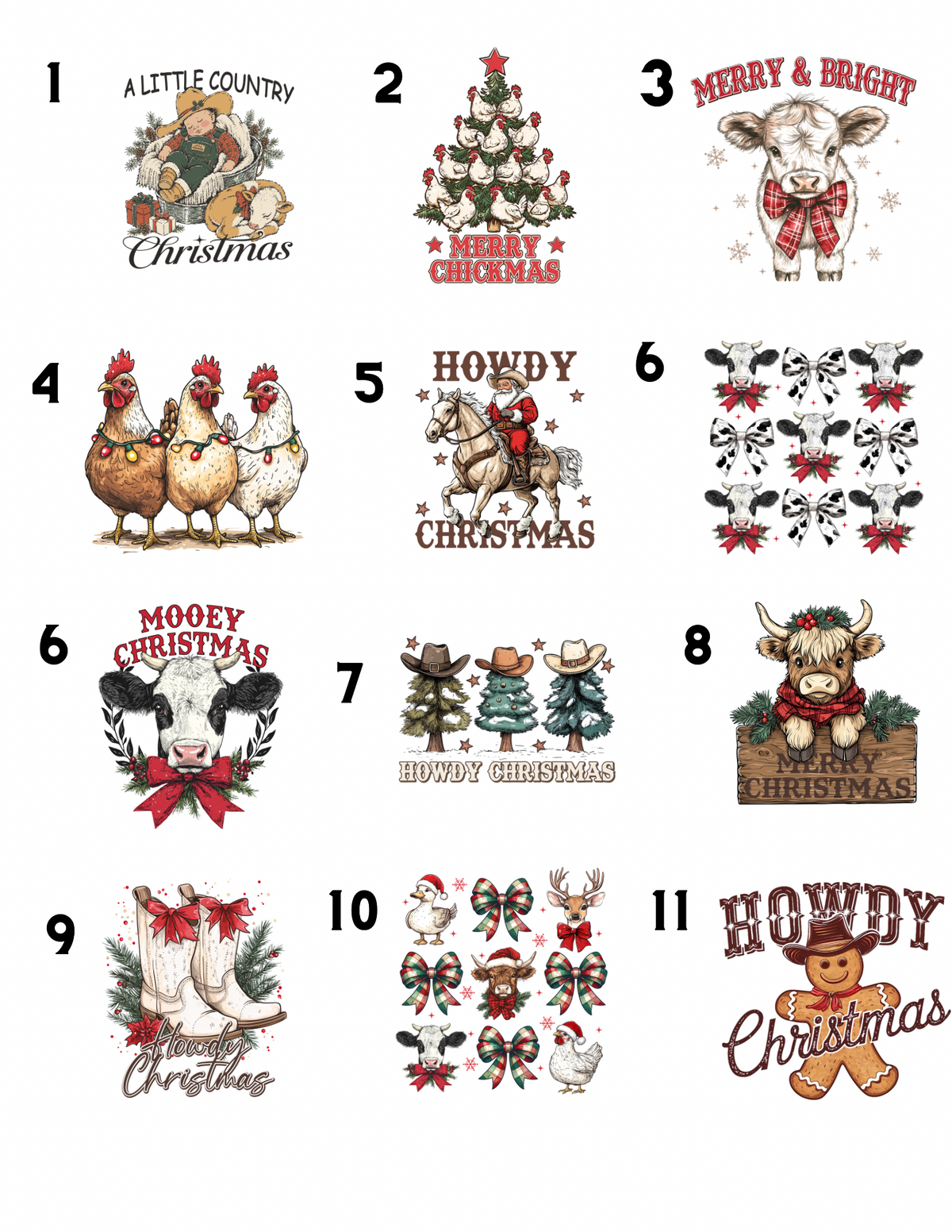 WESTERN CHRISTMAS TODDLER/YOUTH TEES