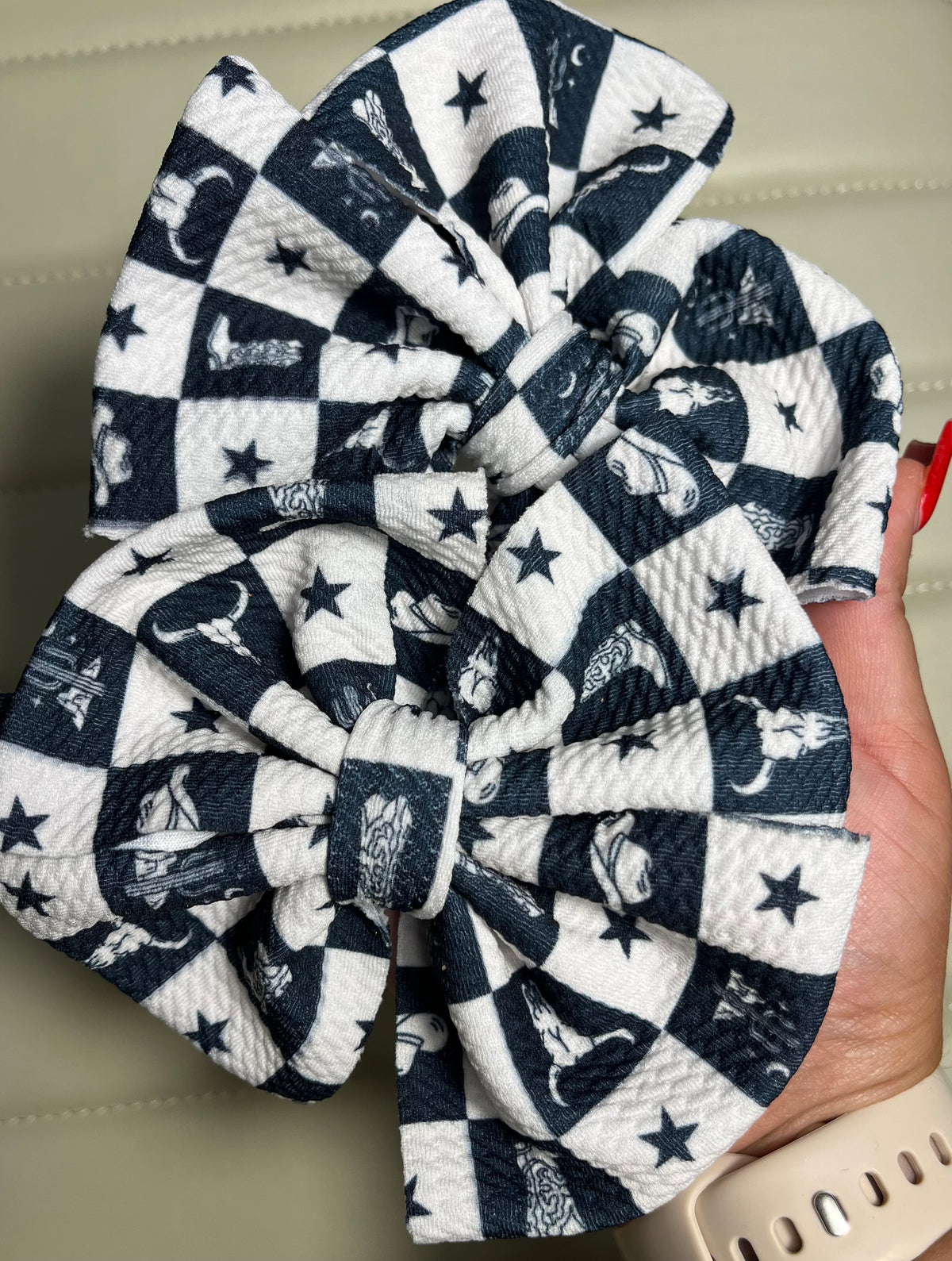 Checkered Western Clip ons