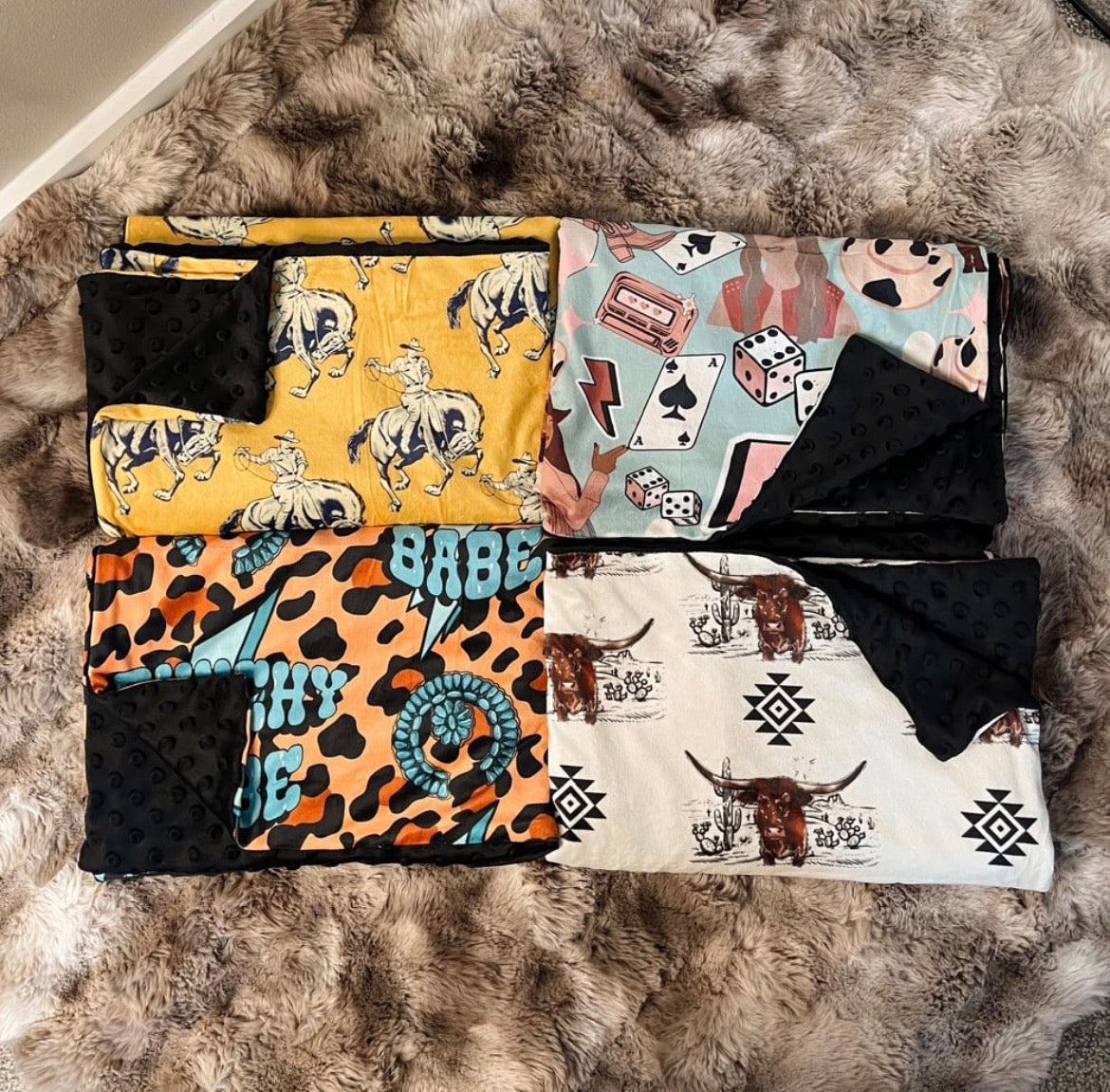 Western Baby Throw Blankets