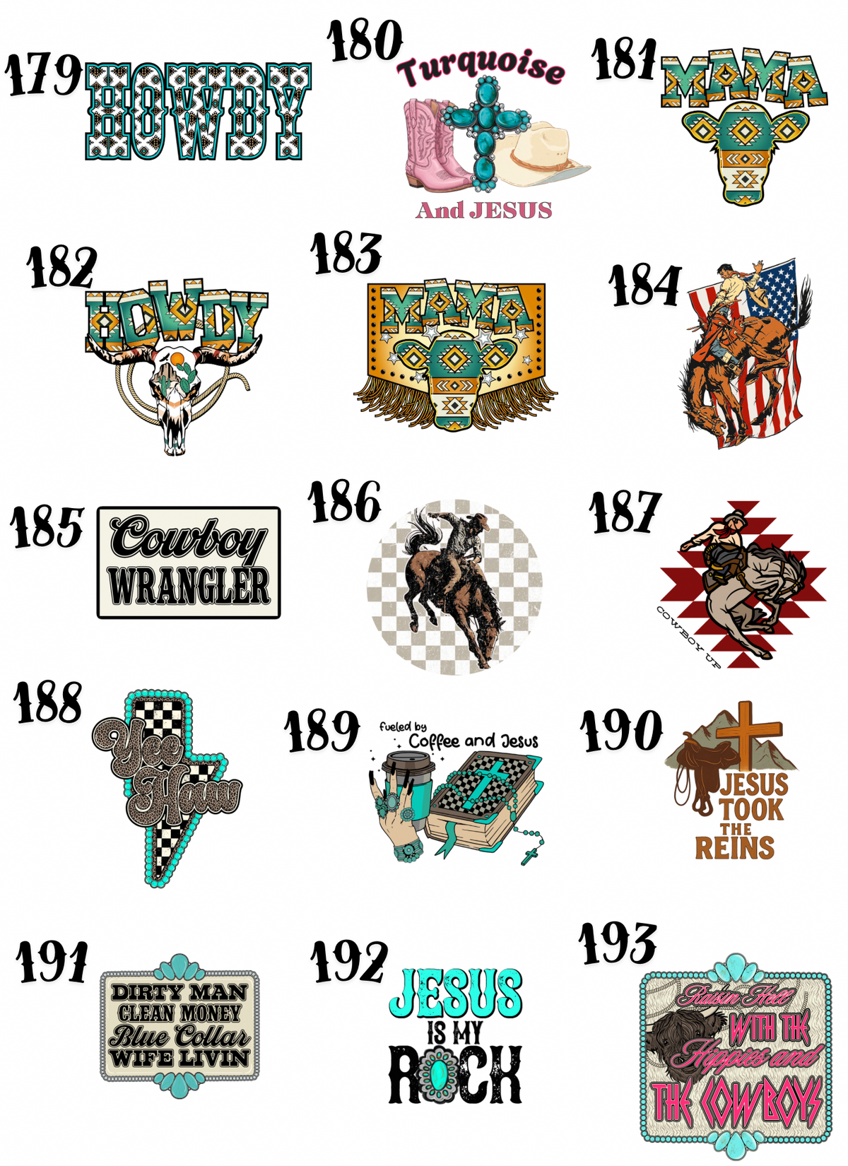Adult Custom Western Tees