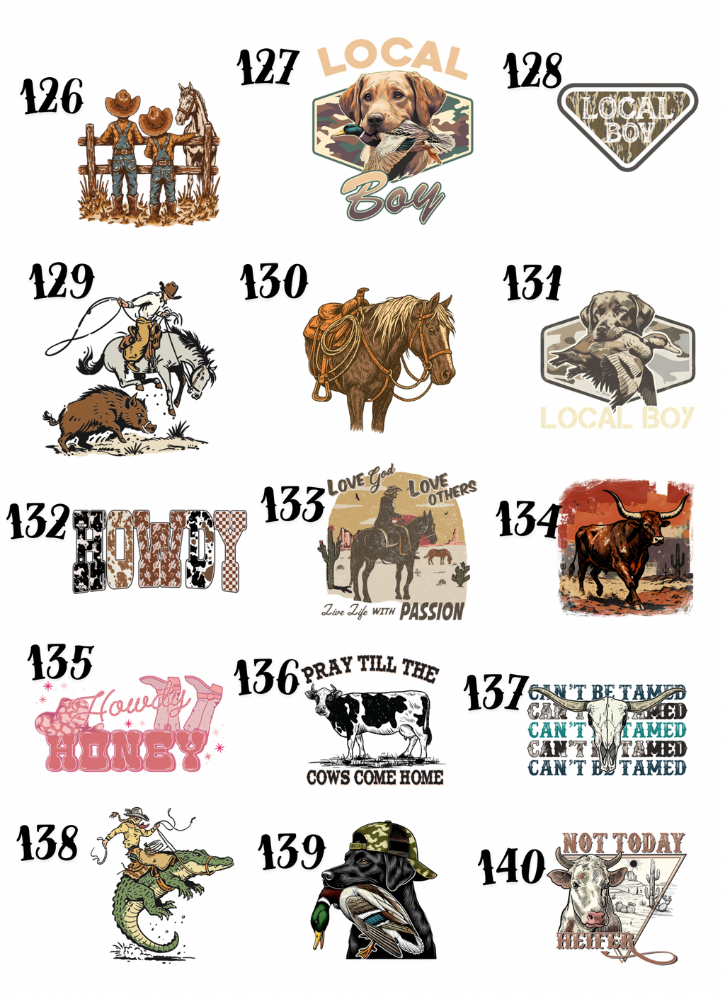 Adult Custom Western Tees