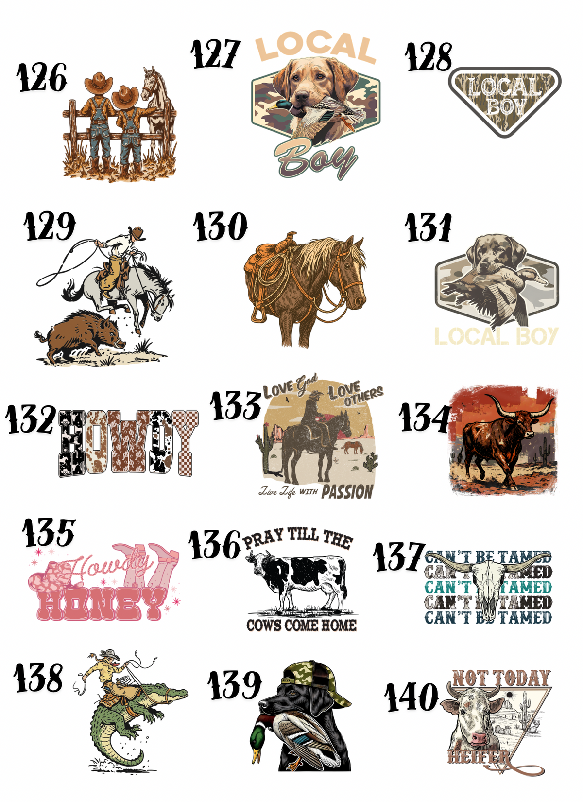 Adult Custom Western Tees