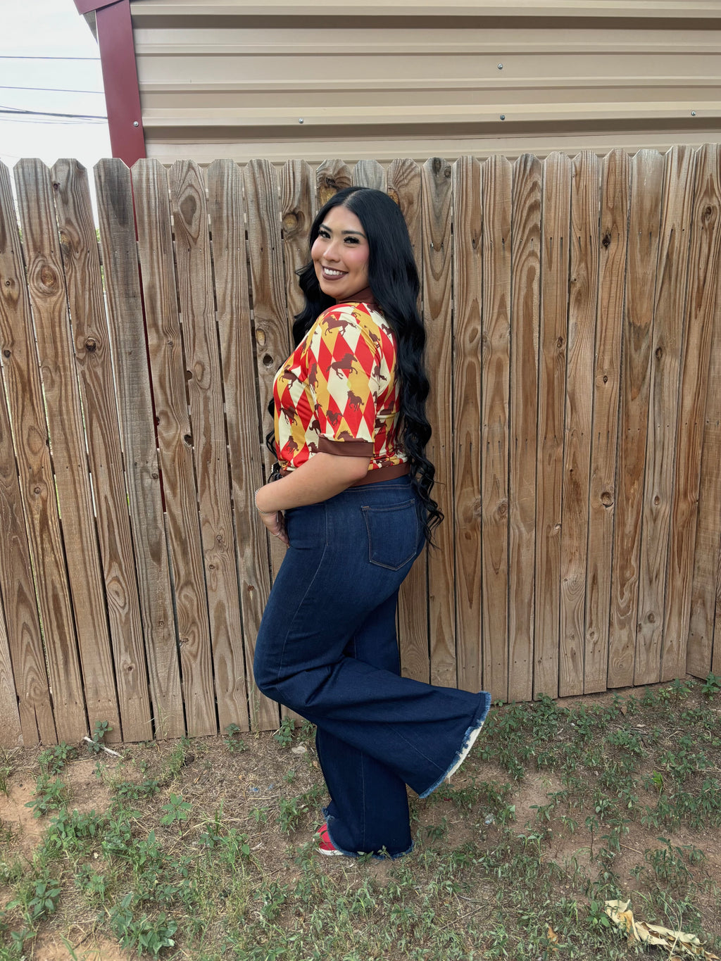 Diamond Checkered Collard shirt