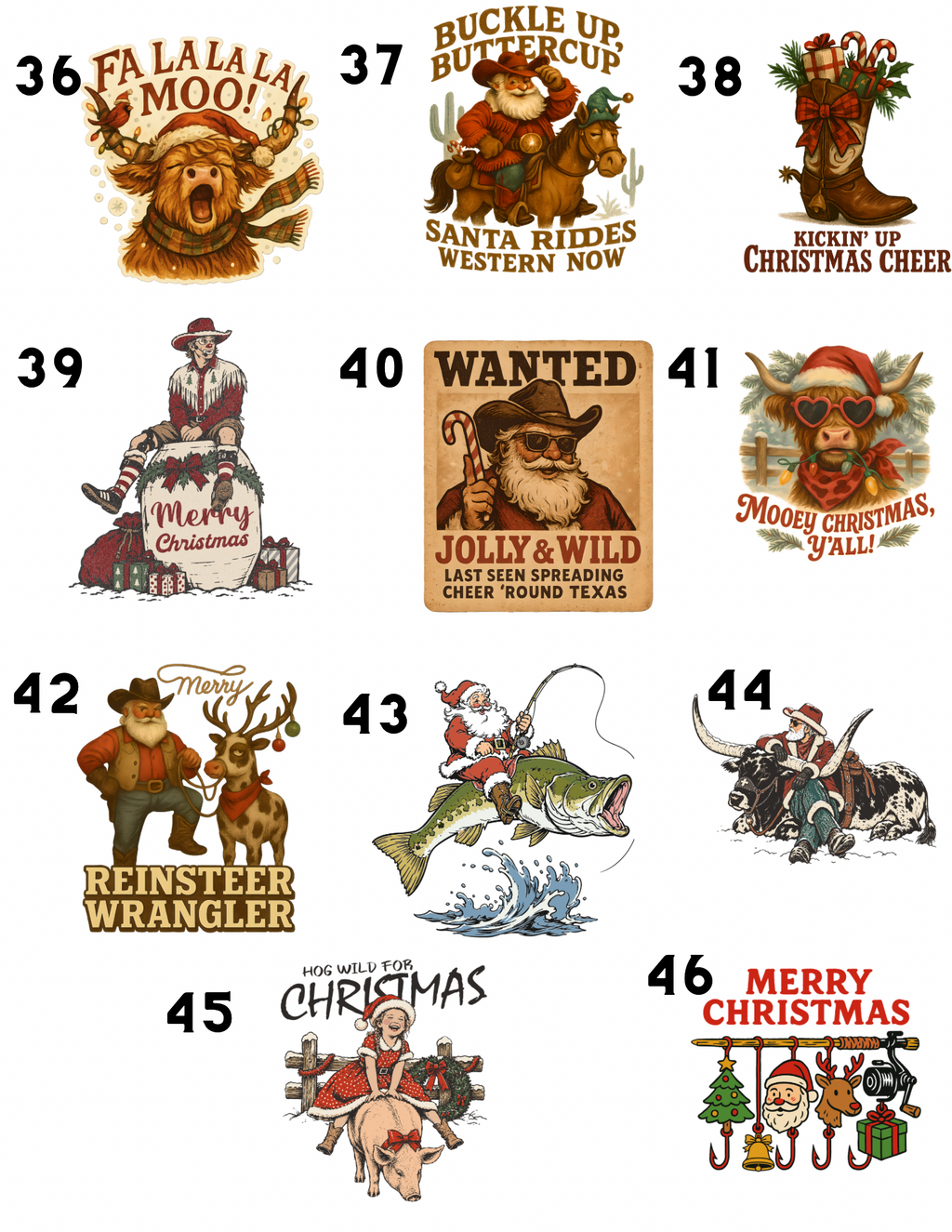 WESTERN CHRISTMAS TODDLER/YOUTH TEES