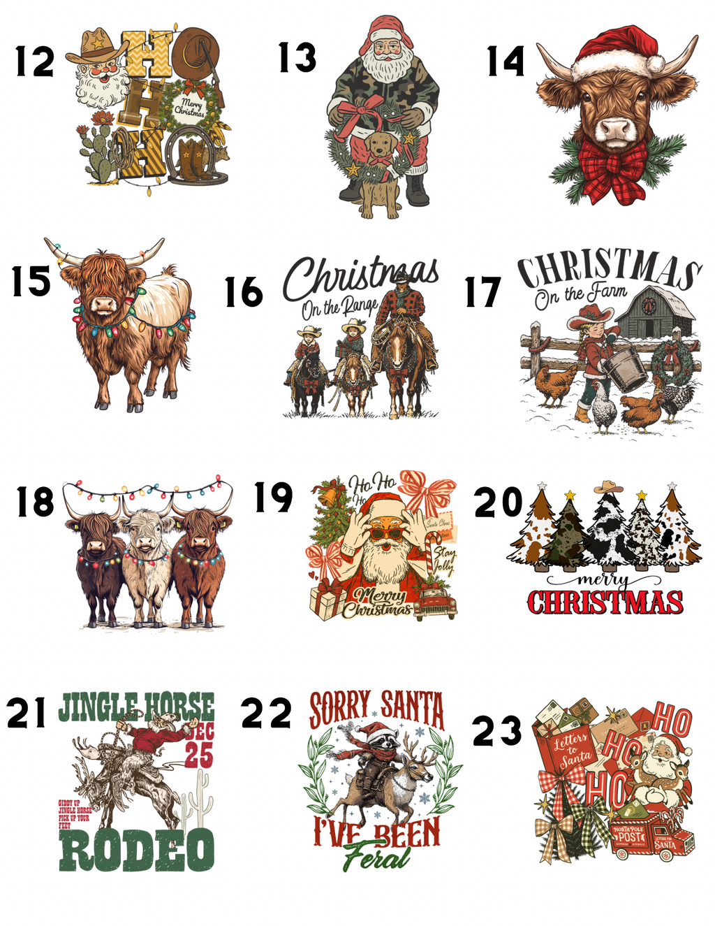 WESTERN CHRISTMAS TODDLER/YOUTH TEES