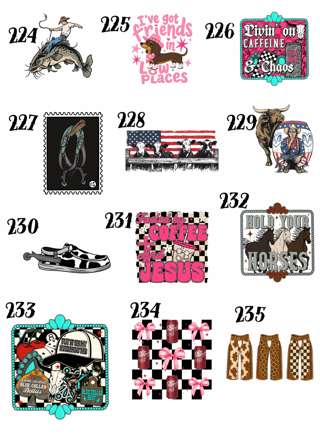 Adult Custom Western Tees