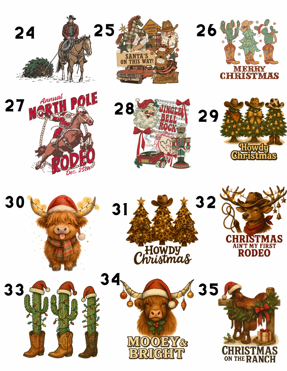 WESTERN CHRISTMAS TODDLER/YOUTH TEES