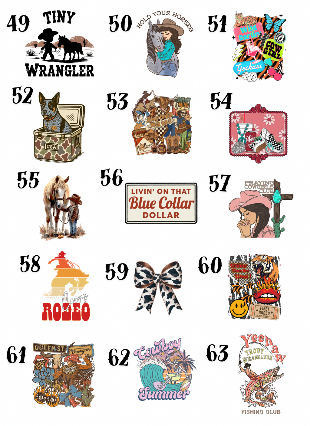 Adult Custom Western Tees