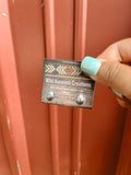 Mini concho stud earrings