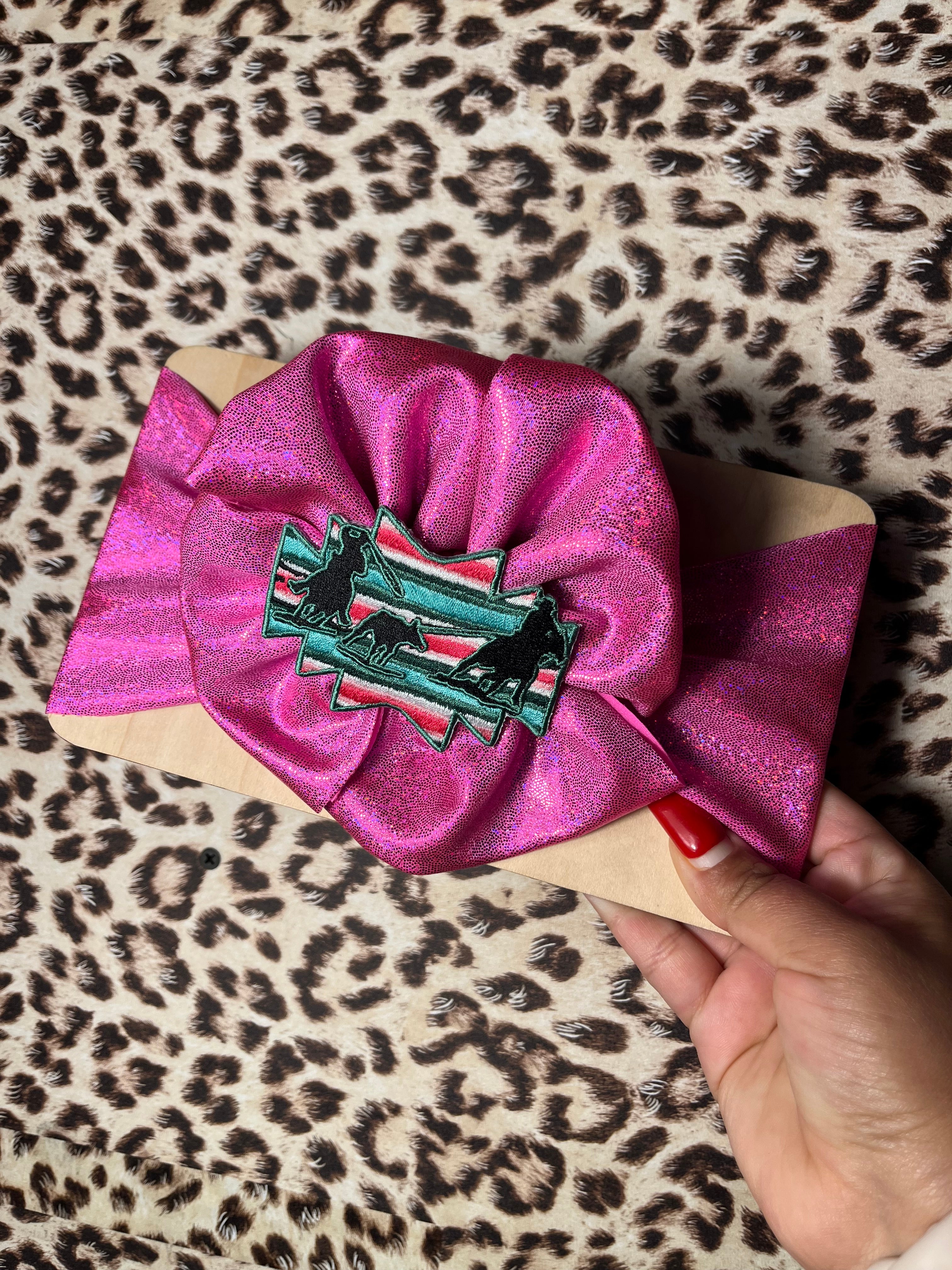 Ropin’ Glitter Pink Head wrap